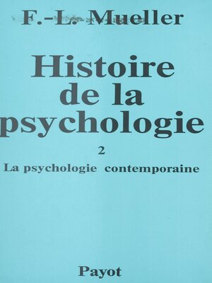 cover image of Histoire de la psychologie, 2